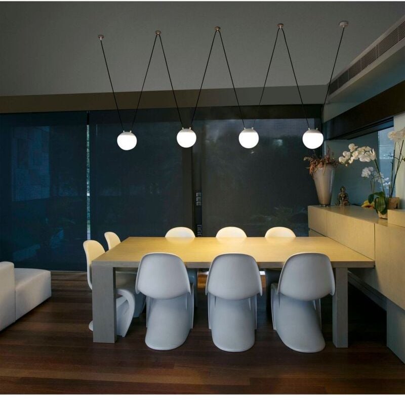 Faro Mine - 4 Hellweißer Aufhängungsanhänger, E27