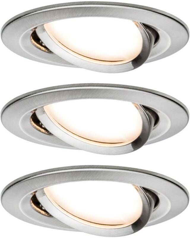 Paulmann 93878 Coin Slim LED-Einbauleuchte 3er Set LED LED fest eingebaut 18 W Eisen (gebürstet)
