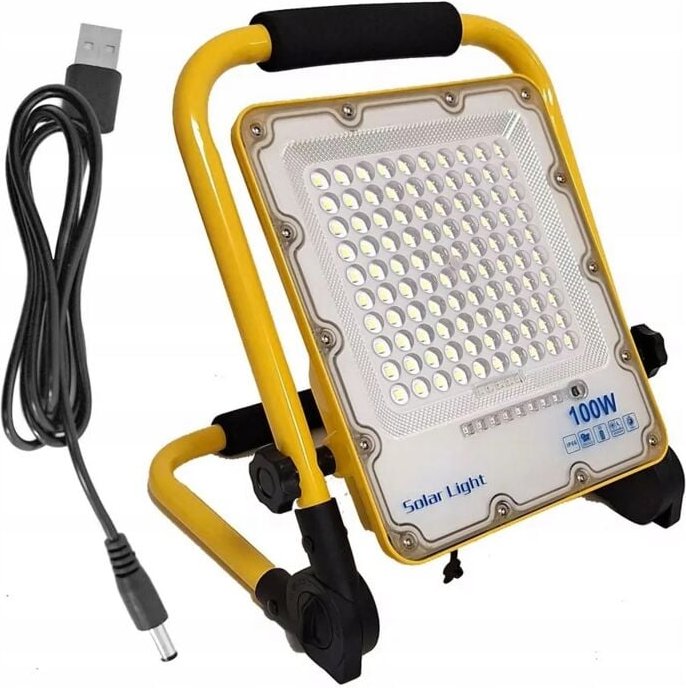 Halogen Led Tragbar 100w 230v + Usb Kabel Bauleuchte Batterie