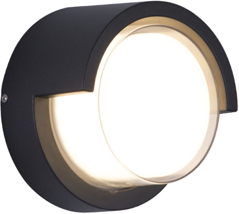 12W LED-Wandleuchte - Wasserdicht - IP65 - Wandbeleuchtung für den Innenbereich - Warmweiß - Schwarze Wandlampe für Gart...