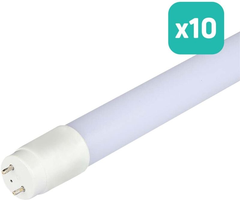 V-TAC LED T8 Röhre - IP20 - Weiß - 20W - 2100 Lumen - 4000K - 150CM - 10er-Pack