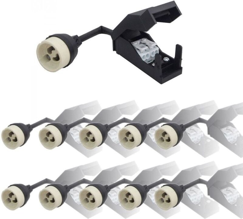 Los von 10 Lampenfassungen GU10 Ceramic Automatic 230V
