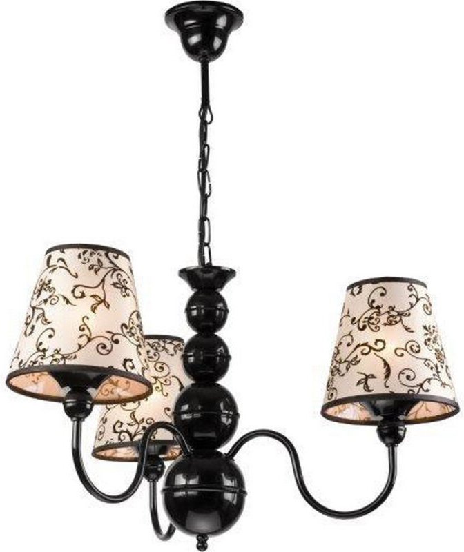 Lamkur Lighting - Lamkur Bouli Mehrarmige Pendel-Deckenleuchte mit Stoffschirmen, schwarz, 3x E27