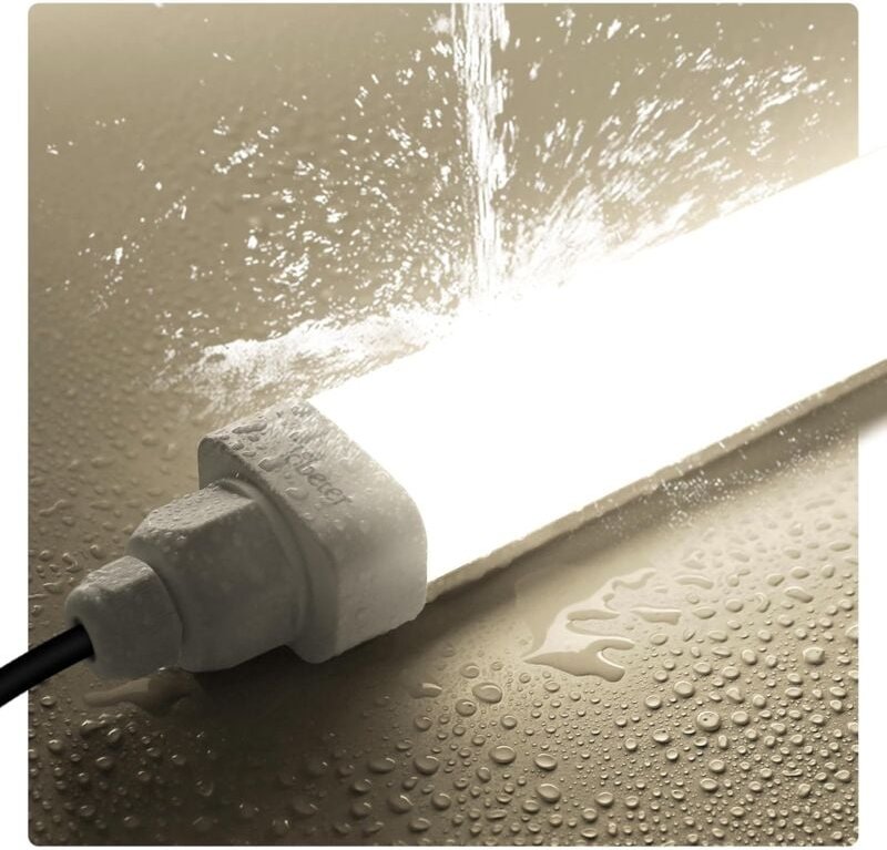 Thumbnail - Buling - 1 Stück Tobeter led Feuchtraumleuchte 60cm, 18W 1800LM led Röhre Feuchtraumlampe im Reihenschaltung, IP65 Wasse...