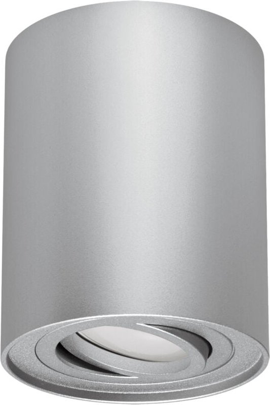Deckenaufbauleuchte, Rundrohr, HARY C GU10, silber