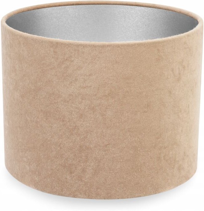 MODERNER CHROM-SAMT-LAMPENSCHIRM 20 cm