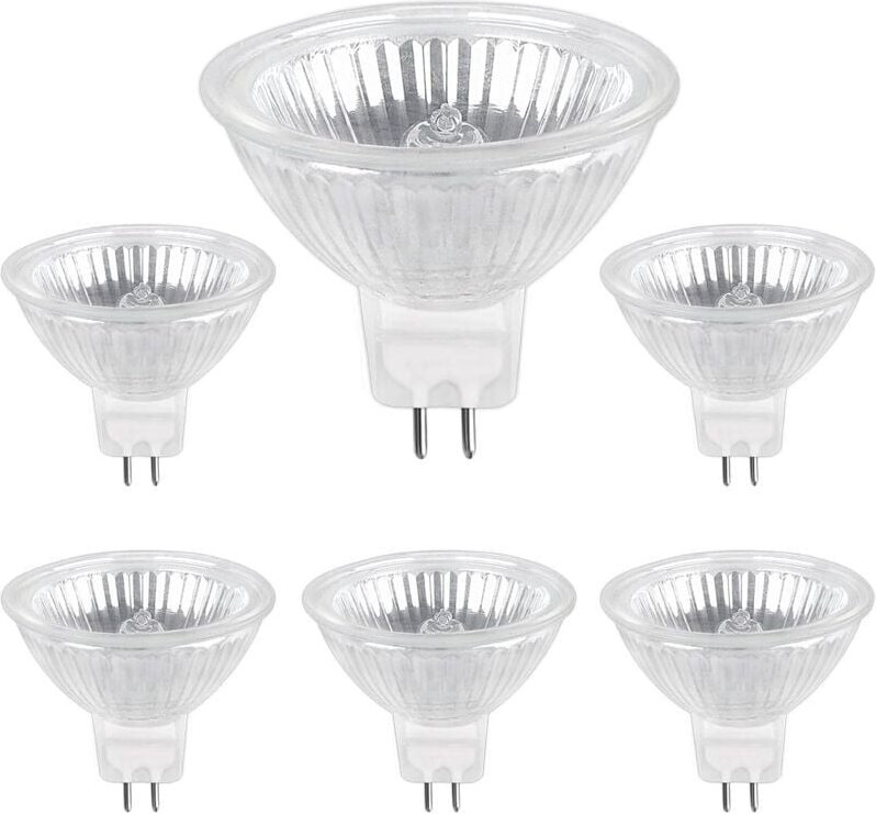 Halogenlampe GU5.3 50W 220V, 680lm Warmweiß 2700K Dimmbar, Halogen-Spotlampe MR16, 6er-Pack