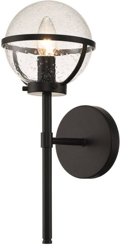 Elstead Hinkley Hollis Badezimmer-Wandleuchte Schwarz, IP44