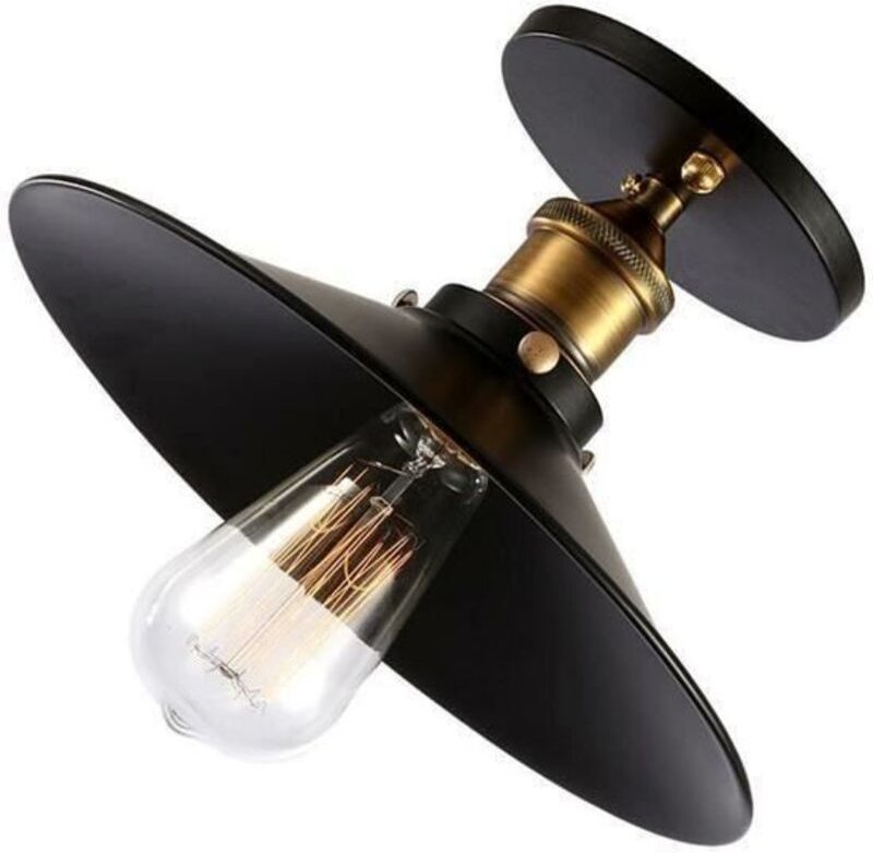 Deckenleuchte Vintage Regenschirm E27 Deckenlampe Industrielle Metal Copperhead für Esszimmer Loft Cafét Bar - 22cm Schw...