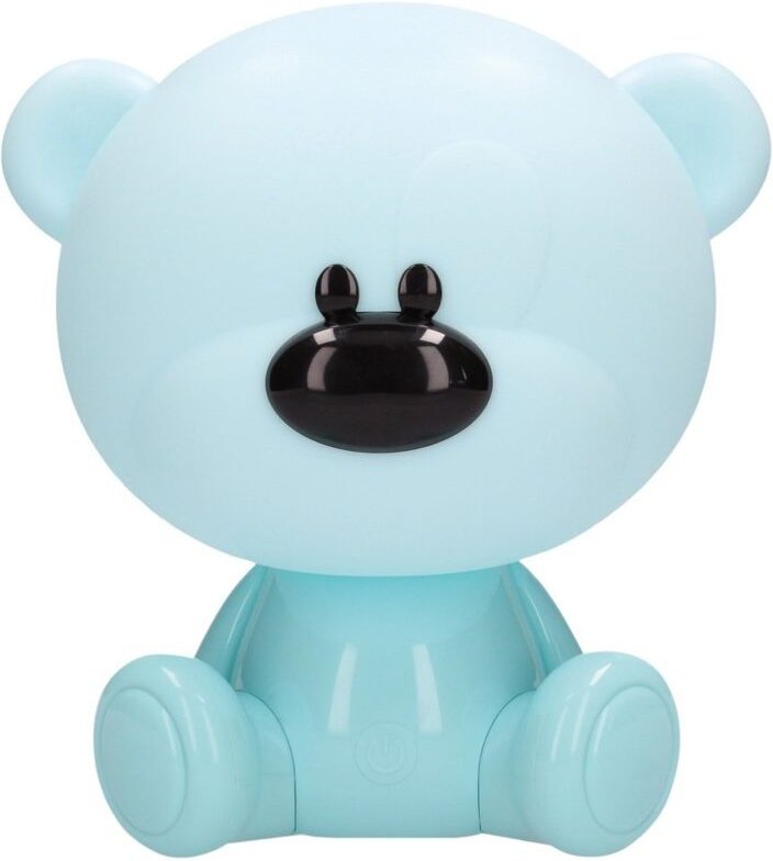 LED Kinder Nachtlicht Teddybär 5W RGB + Tageslicht mit Lautsprecher und Batterie Blau