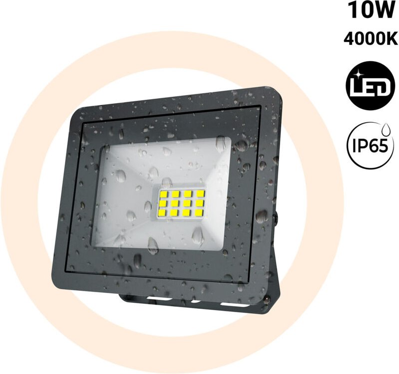 LED Außenstrahler - Slim - 10W - 1100lm - IP65