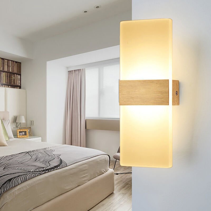 Swanew led Wandleuchte 12W Flurleuchte Innen Wandstrahler Wandlampe Außen Flurlampe Warmweiß