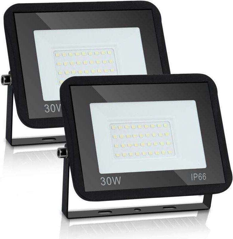 ALOVZE 2x LED Flutlicht 30W Proline Warmweiß IP65 Hohe Helligkeit Strahler