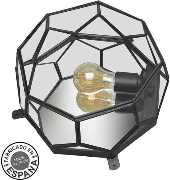 Deckenleuchte Linse 1xe27 schwarz 13x25x25 cm