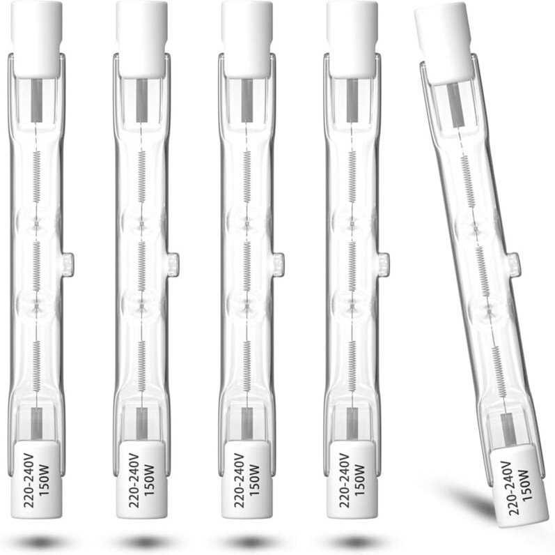 cAmpoules Halogènes Linéaires R7s 78mm 150W 2100lm Blanc Chaud 2800K Ampoule de Type J Dimmable Ampoule Projecteur Linéa...