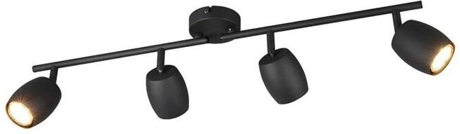 Deckenleuchte Deckenlampe Wohnzimmerlampe schwarz GU10 4 flammig B 70,5 cm