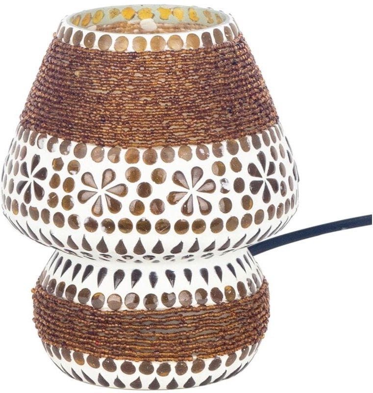 Signes Grimalt - Braune Mosaik-Tischlampe – exotische Tischlampe 18 x 14 x 14 cm