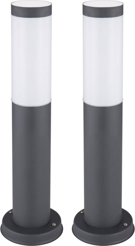 Led Außenstehlampe Sockelleuchte Gartenlampe dimmbar mit Fernbedienung, rgb Farbwechsel, Edelstahl anthrazit, 8,5W 806lm...