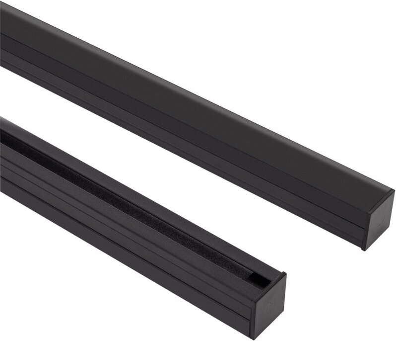 Aluminiumprofil Hängend 2m für LED Streifen bis 17 mm Schwarz 2 m Schwarz transluzent