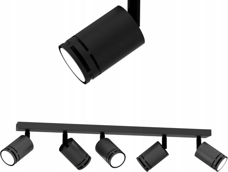 Schwarze Bewegliche Deckenleuchte Led Gu10 Spot Einstellbarer Spotlight