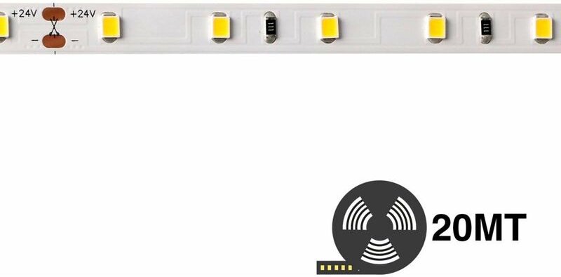 LED-Streifen 2700k 24v 7,2w/m 60led/m Smd2835 Ip20 20m Cl30036-3025/20