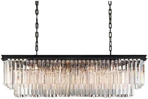 Hereford Rechteckiger Kristallkronleuchter 100 cm