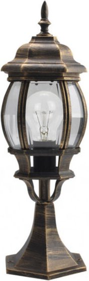 Fabrilamp - Caelum Aluminium Außenwandleuchte 1xe27 schwarz/gold 49x16x16x16 cm ip44