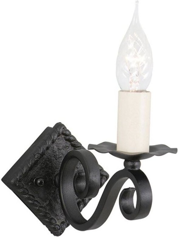 Rectory - 1 Licht Innenkerze Wandleuchte Schwarz, E14 - Elstead