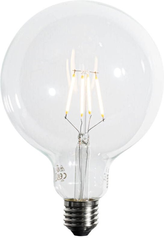 Luedd - E27 3-Stufen-dimmbare LED-Spirale Filament G125 4W 450lm 2700K