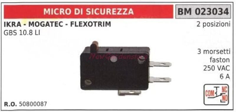 IKRA Sicherheitsmikroschalter GBS 10.8 Lt 2 Positionen 023034