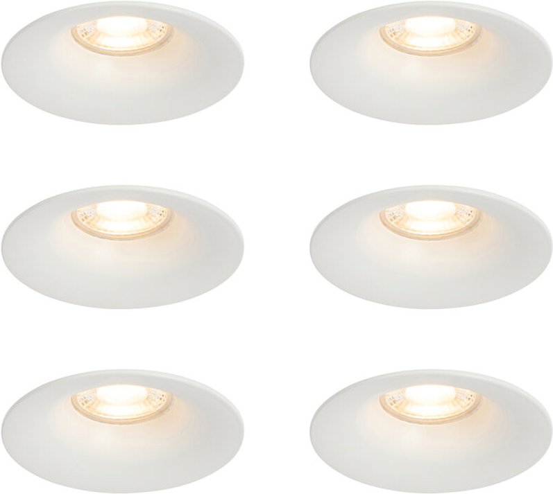 Set mit 6 Einbaustrahlern weiß GU10 50 mm - Gijs