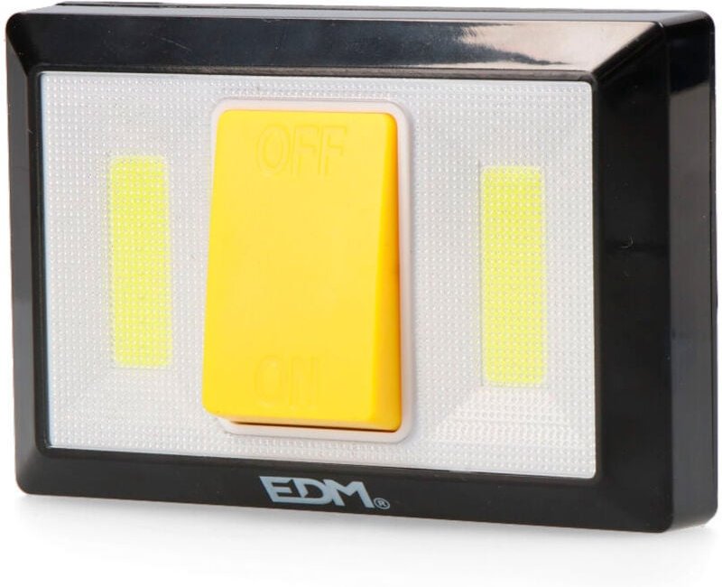 2 led 200 lm Taschenlampe mit Schalter, Magnet- und Klebesockel EDM 36440