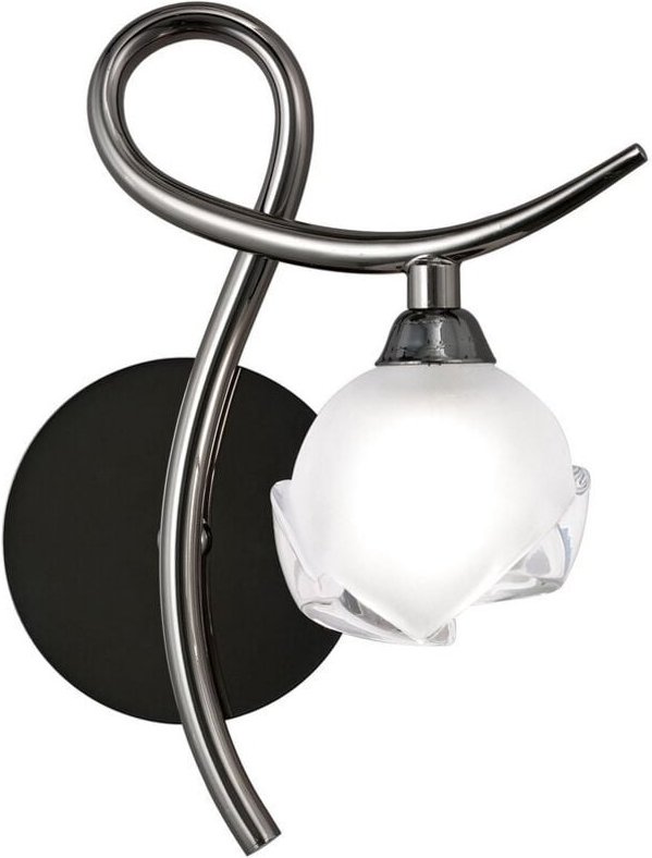 Inspired Mantra Fragma Wandleuchte Rechts 1 Licht G9, Schwarz Chrom