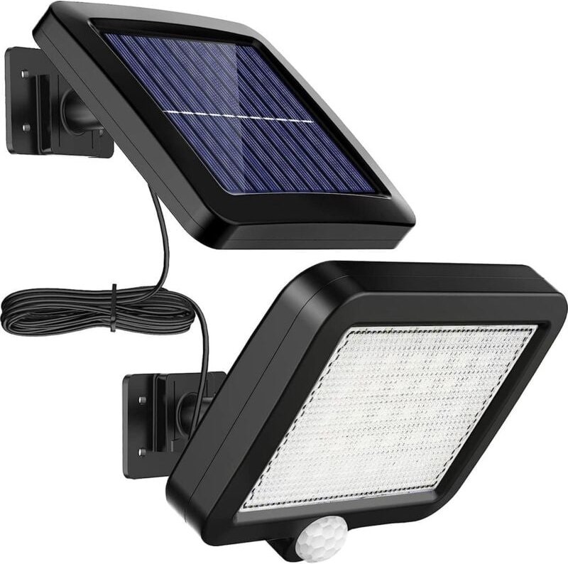 Solarleuchte Außen mit Bewegungsmelder, 56 LED, Solarleuchte Outdoor, Tag-/Nachtsensor, IP65 Wasserdicht, 120° Abstrahlw...