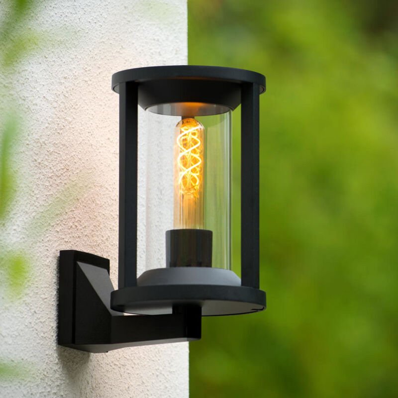Lucide - cadix - Wandleuchte Innen/Außen - 1xE27 - IP65 - Schwarz