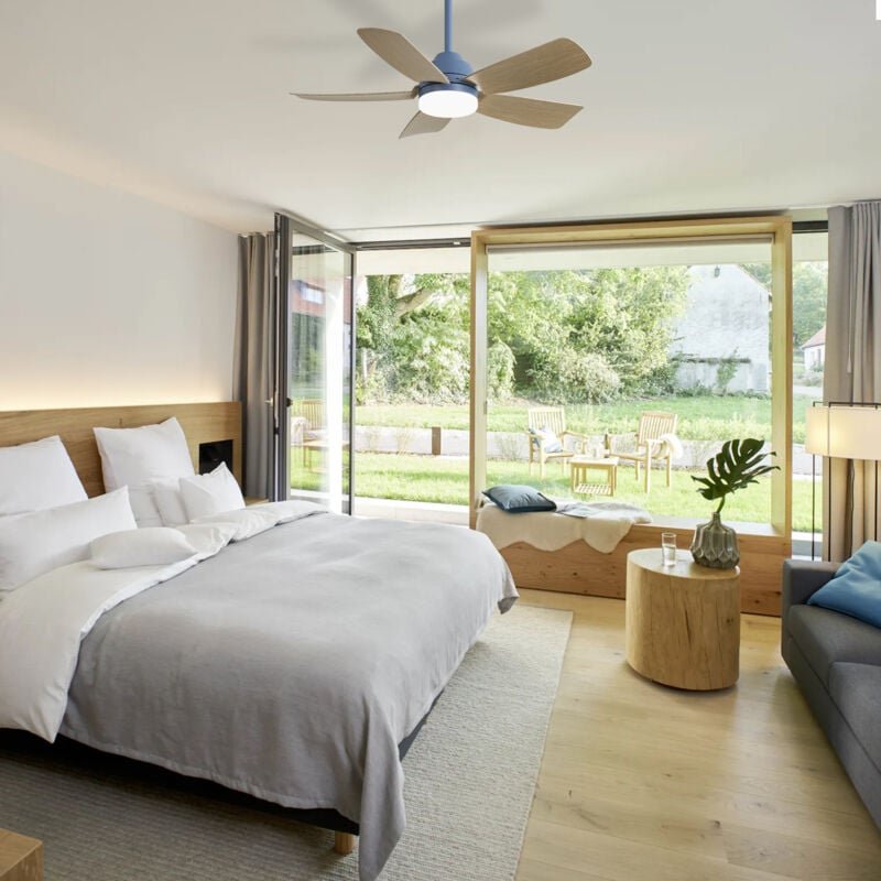Thumbnail - 42-Zoll-Deckenventilator mit 22-W-LED-Licht und Fernbedienung 5 ABS, Deckenventilator für Schlafzimmer, Wohnzimmer, Essz...