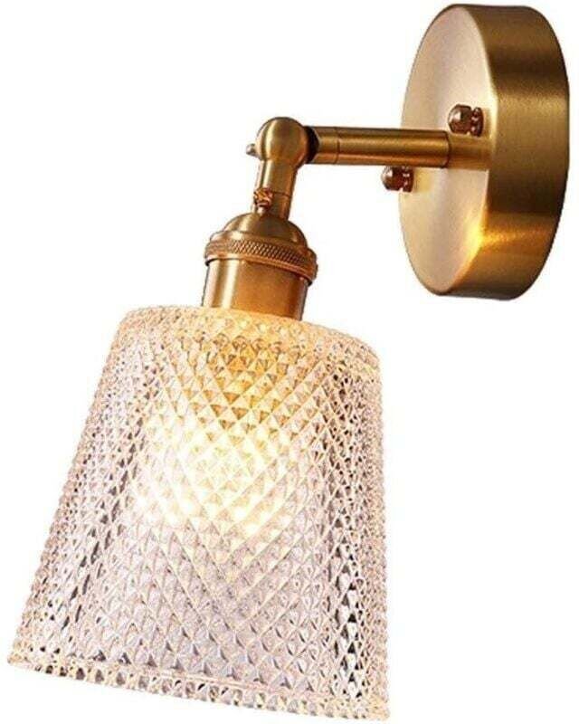 Lampe de mur moderne boule de verre de cuivre Applique murale en laiton for restaurant salon salle de bain miroir phares...