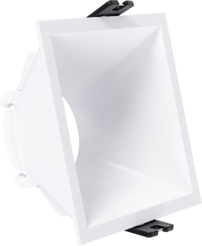 Downlight-Ring Eckig Niedriger UGR-Wert für LED-Lampe GU10 Schnitt 85x85 mm Weiß