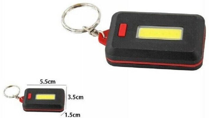 Trade Shop Traesio - Trade Shop - schlüsselanhänger mit licht led-taschenlampe cob tragbarer schlüsselanhänger 313 cob 6...
