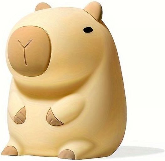 BEBUSINGOTO Capibala Nachtlicht Tap Nachtlicht Schlafbegleiter Nachttischlampe mit USB-Kabel Silikon