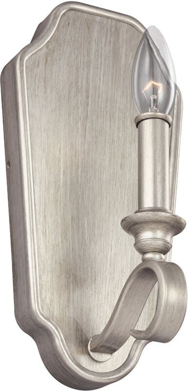 Thumbnail - Dewitt - 1 Licht Innenkerze Wandleuchte Silber, E14 - Elstead