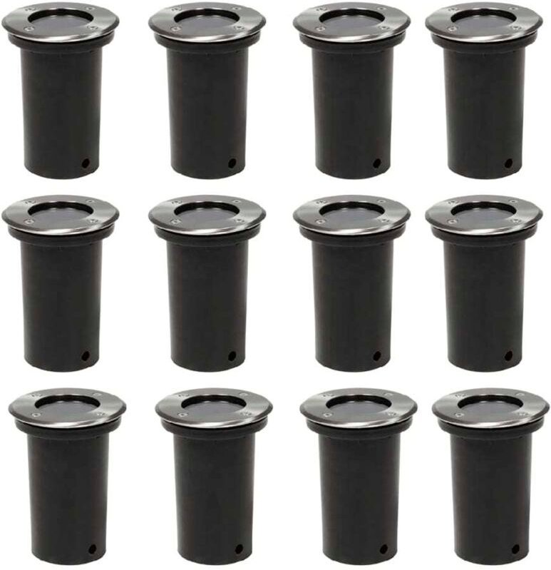 Bodeneinbaustrahler Außen 12 Stk. Rund - Vidaxl