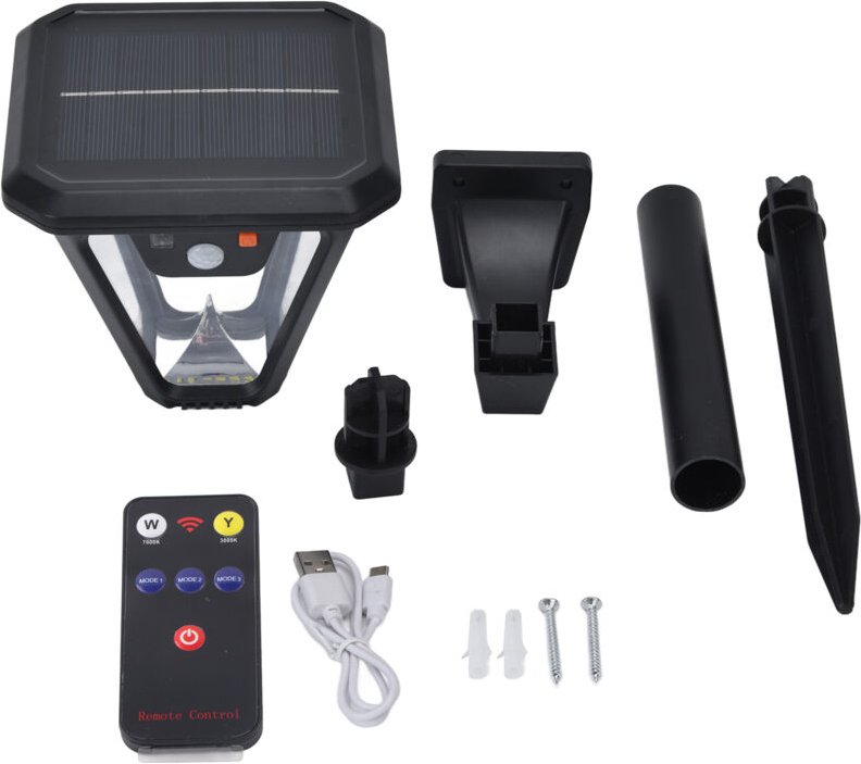 Eosnow - Solar Garden Light 100 led 5 Modi Fernbedienung im Freien wasserdichte Landschaftslichter 2000 lm