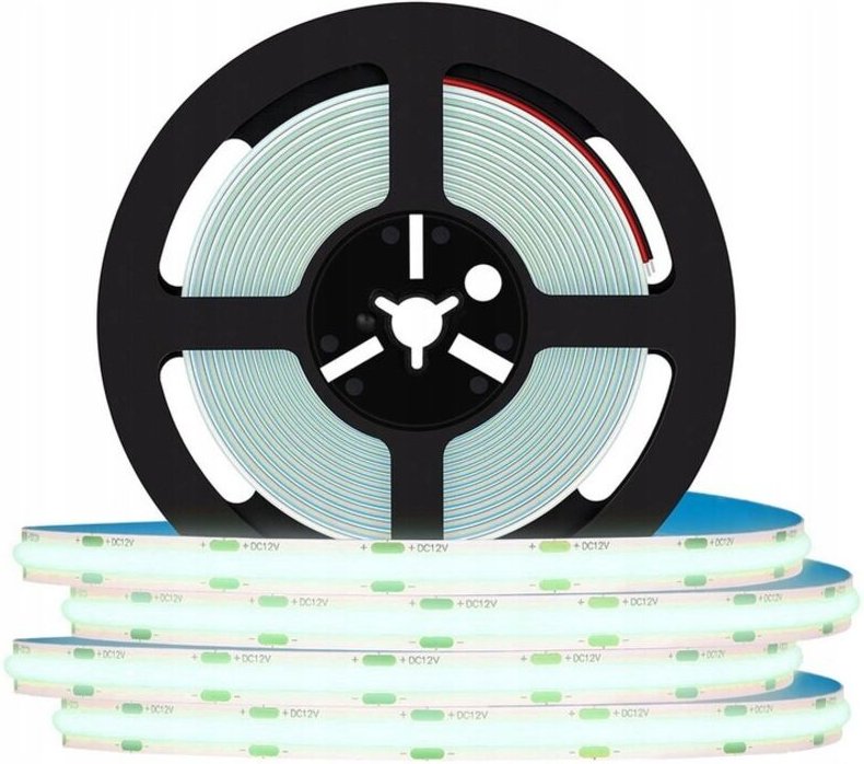 Starker COB-LED-Streifen 5 m 12 V Neon Kaltlicht