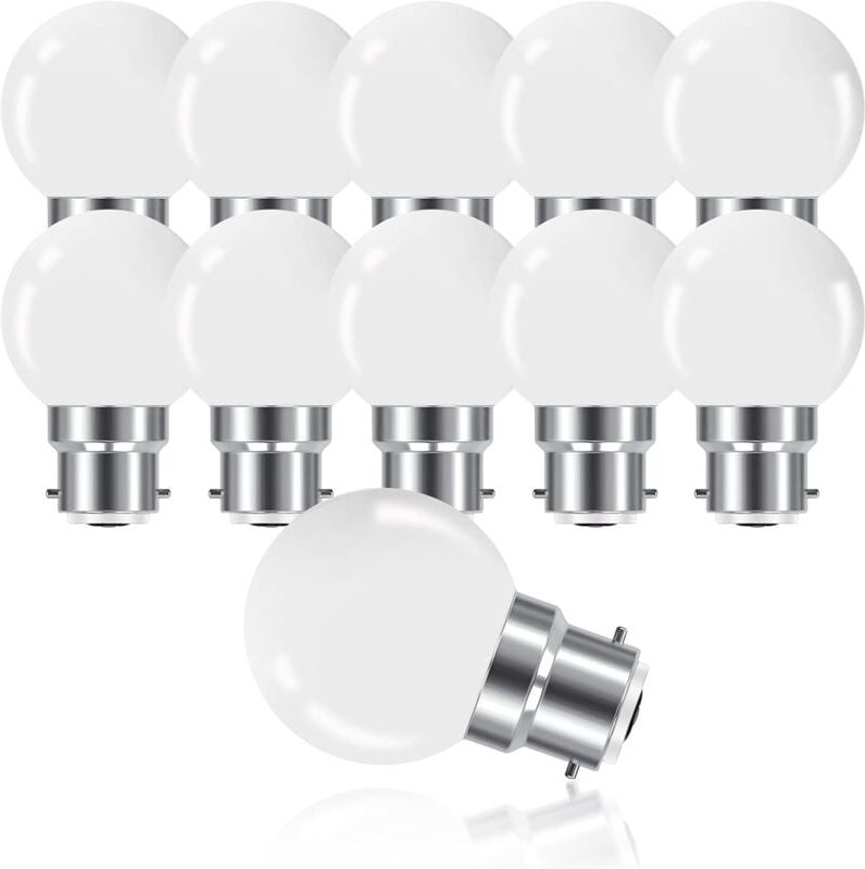 Ersandy - B22 3 w Bajonett-LED-Glühbirne, Mini Globe Golfball B22 G45 Glühbirne, Warmweiß 3000 k, 280 lm, nicht dimmbar,...