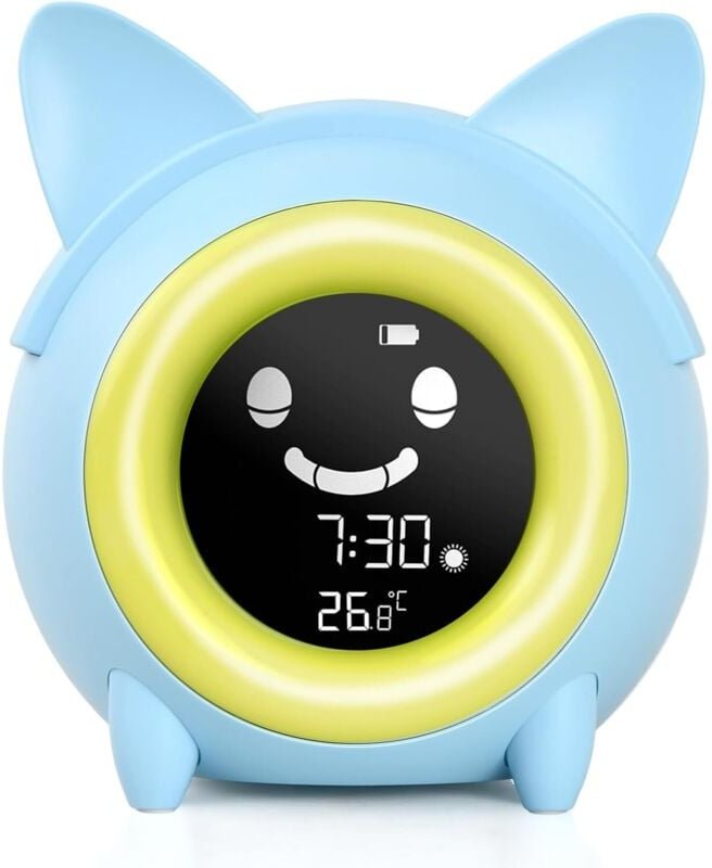 Kinder-Schlaftrainer, Kinderwecker mit Nachtlicht, Digitaler Wecker für Mädchen Jungen, Pädagogischer Kinderwecker, Kind...