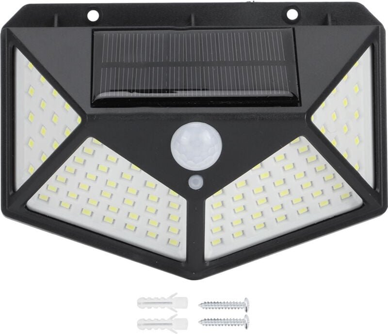 Wasserdichte Wand-/Straßenleuchte mit 100 LEDs, Solarbetrieben und Bewegungsmelder für den Außenbereich