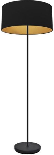 Fabrilamp - Anuska 1xe27 Schwarz/schwarz-gold 162x40x40 Cm Wohnzimmerboden