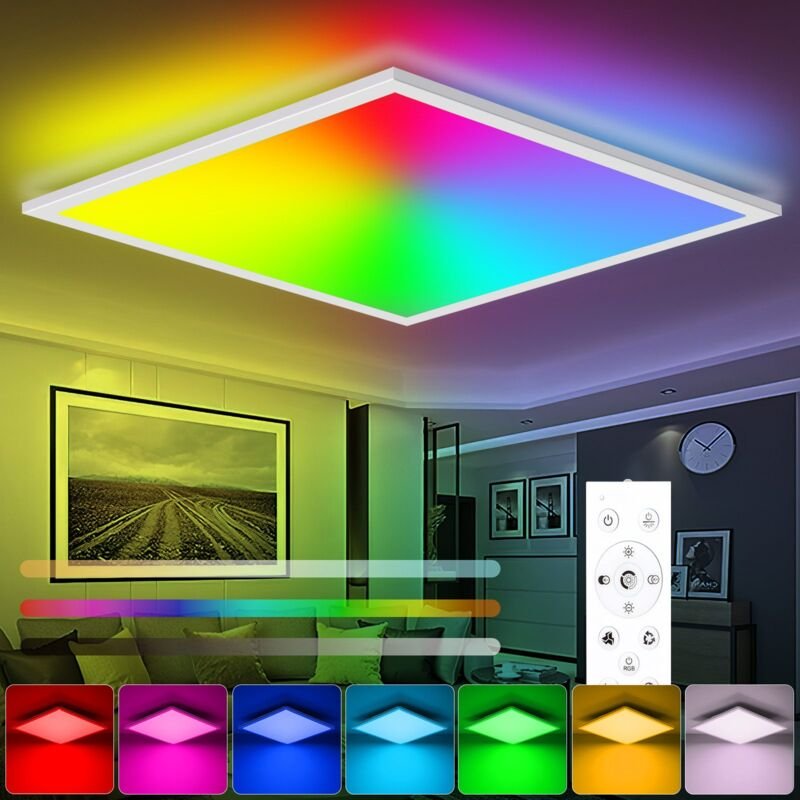 Deckenleuchte led Panel rgb Lampen Wohnzimmer mit Fernbedienung