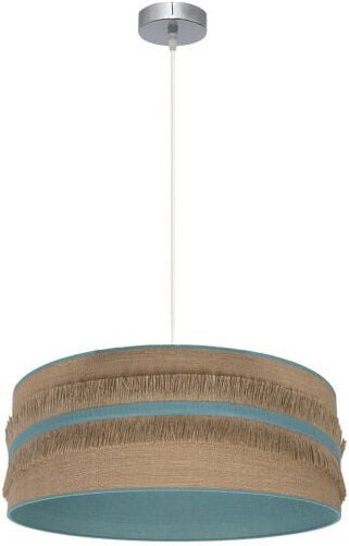 Pendelleuchte natalia 1xe27 nickel/sac-türkis regx50x50 cm